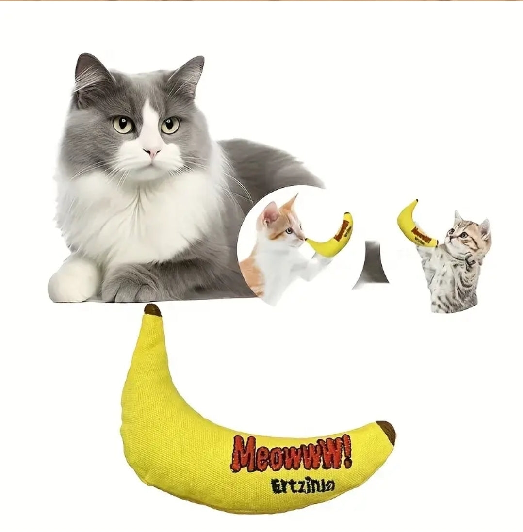 Banana Cat Toy with Catnip