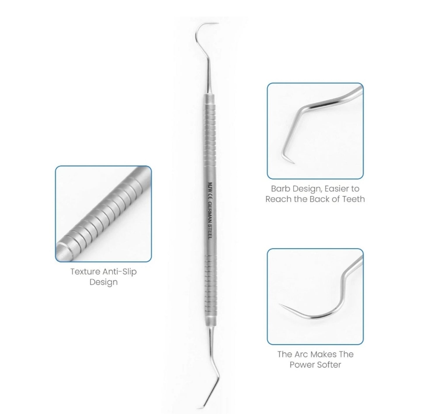 Dental Scaler Curved Edge