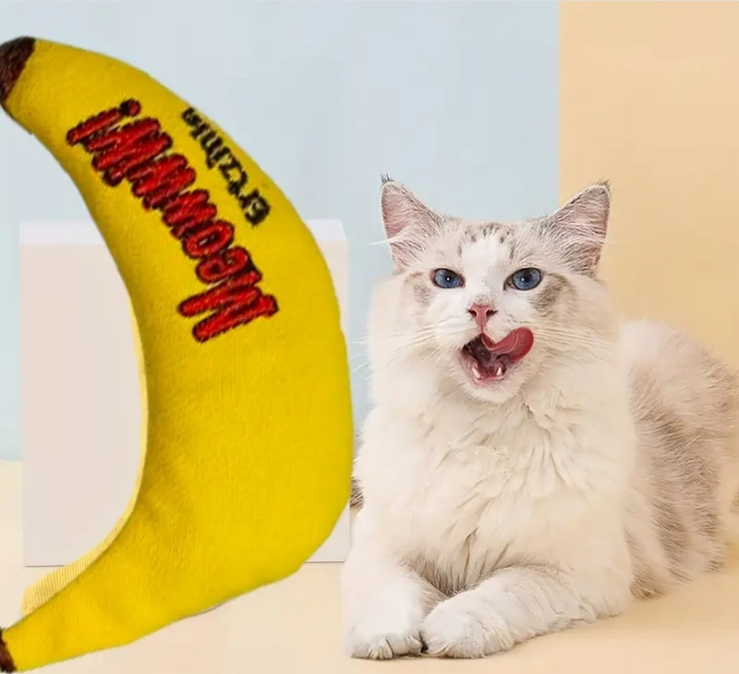 Banana Cat Toy with Catnip